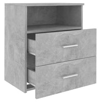 Comodino Grigio Cemento 50x32x60 cm 803280