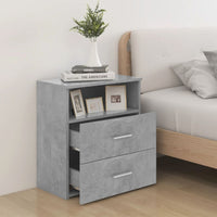 Comodini 2 pz Grigio Cemento 50x32x60cm cod mxl 30671