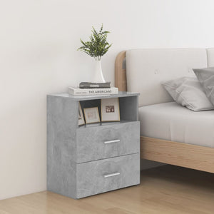 Comodini 2 pz Grigio Cemento 50x32x60cm cod mxl 30671