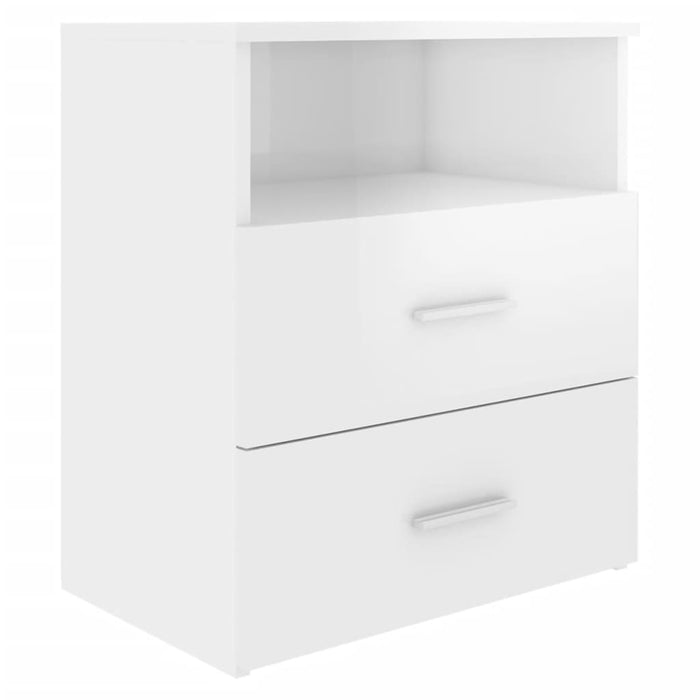 Comodino Bianco Lucido 50x32x60cm cod mxl 48632