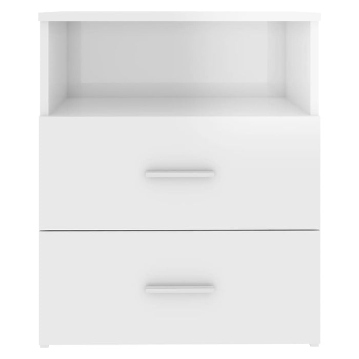 Comodini 2 pz Bianco Lucido 50x32x60 cm 803285