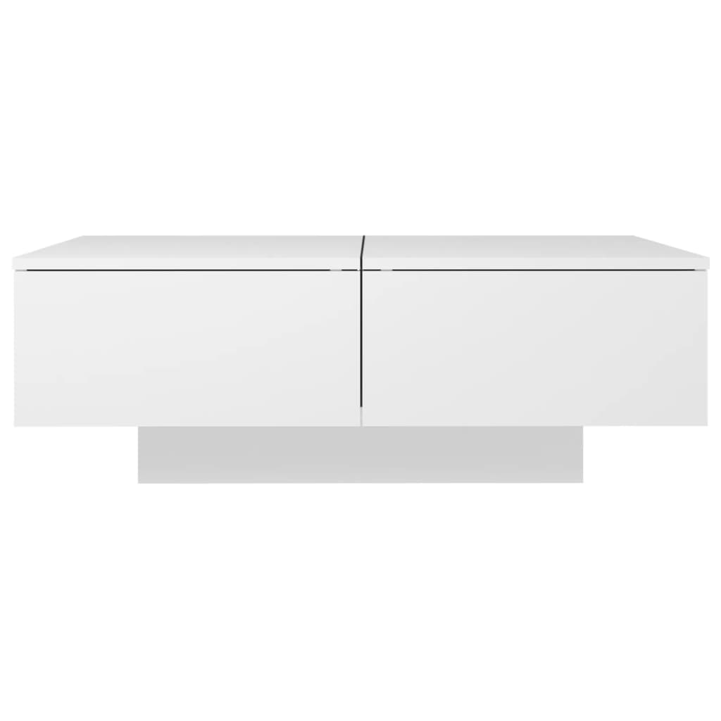 Tavolino da Salotto Bianco 90x60x31 cm in Legno Multistrato