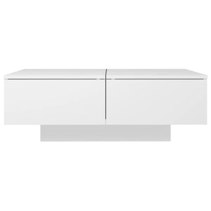 Tavolino da Salotto Bianco 90x60x31 cm in Legno Multistrato