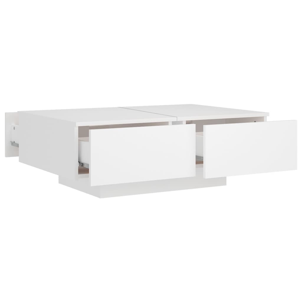 Tavolino da Salotto Bianco 90x60x31 cm in Legno Multistrato