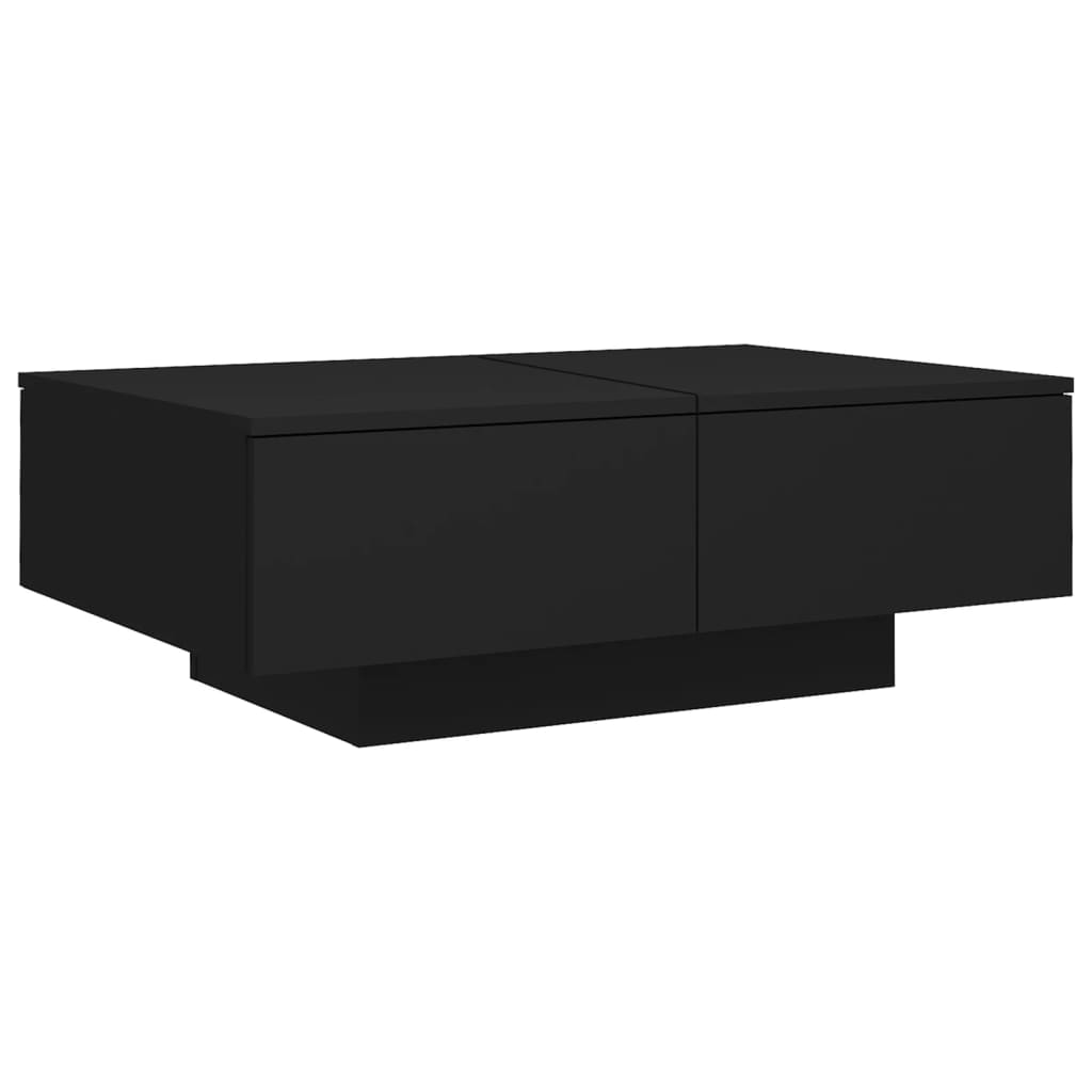 Tavolino da Salotto Nero 90x60x31 cm in Truciolato