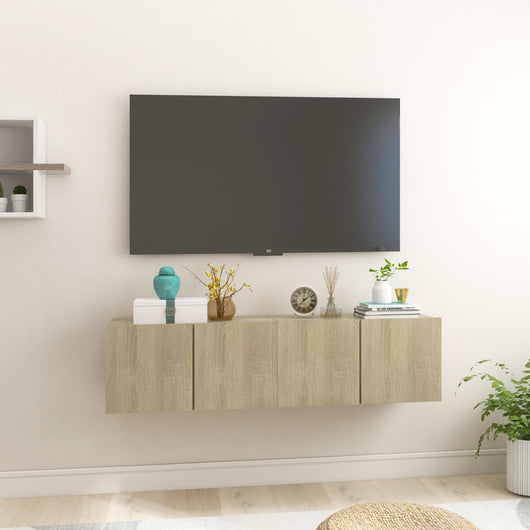 Mobili Porta TV Sospesi 3 pz Rovere Sonoma 60x30x30 cm cod mxl 17374