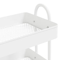 Carrello a 3 Livelli Bianco 43x34x79 cm in Acciaio 335866