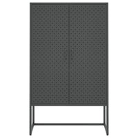 Credenza Alta Antracite 80x35x135 cm in Acciaio 335876