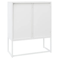 Credenza Alta Bianca 80x35x100 cm in Acciaio 335881