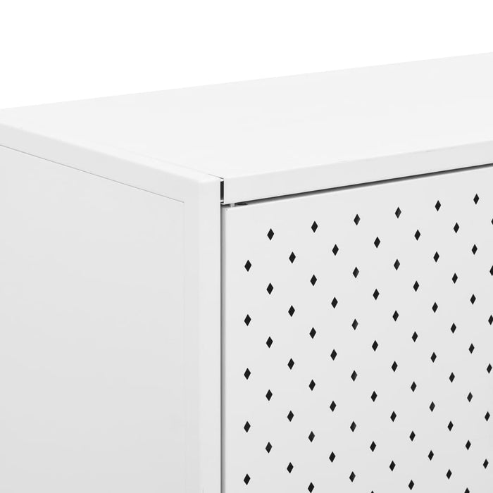 Credenza Alta Bianca 80x35x100 cm in Acciaio 335881