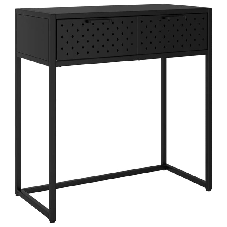 Tavolo Consolle Nero 72x35x75 cm in Acciaio