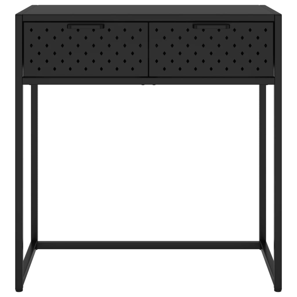 Tavolo Consolle Nero 72x35x75 cm in Acciaio 335889