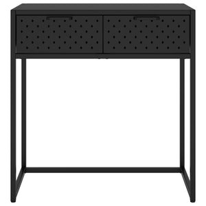 Tavolo Consolle Nero 72x35x75 cm in Acciaio 335889