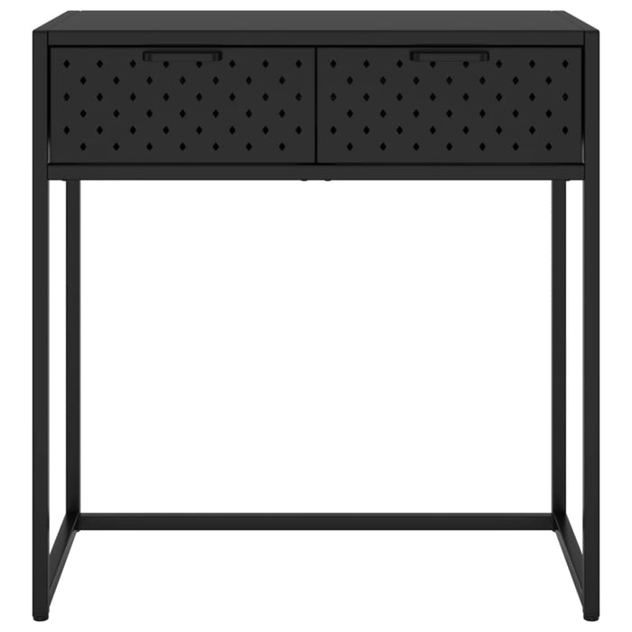 Tavolo Consolle Nero 72x35x75 cm in Acciaio 335889