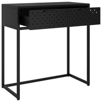 Tavolo Consolle Nero 72x35x75 cm in Acciaio