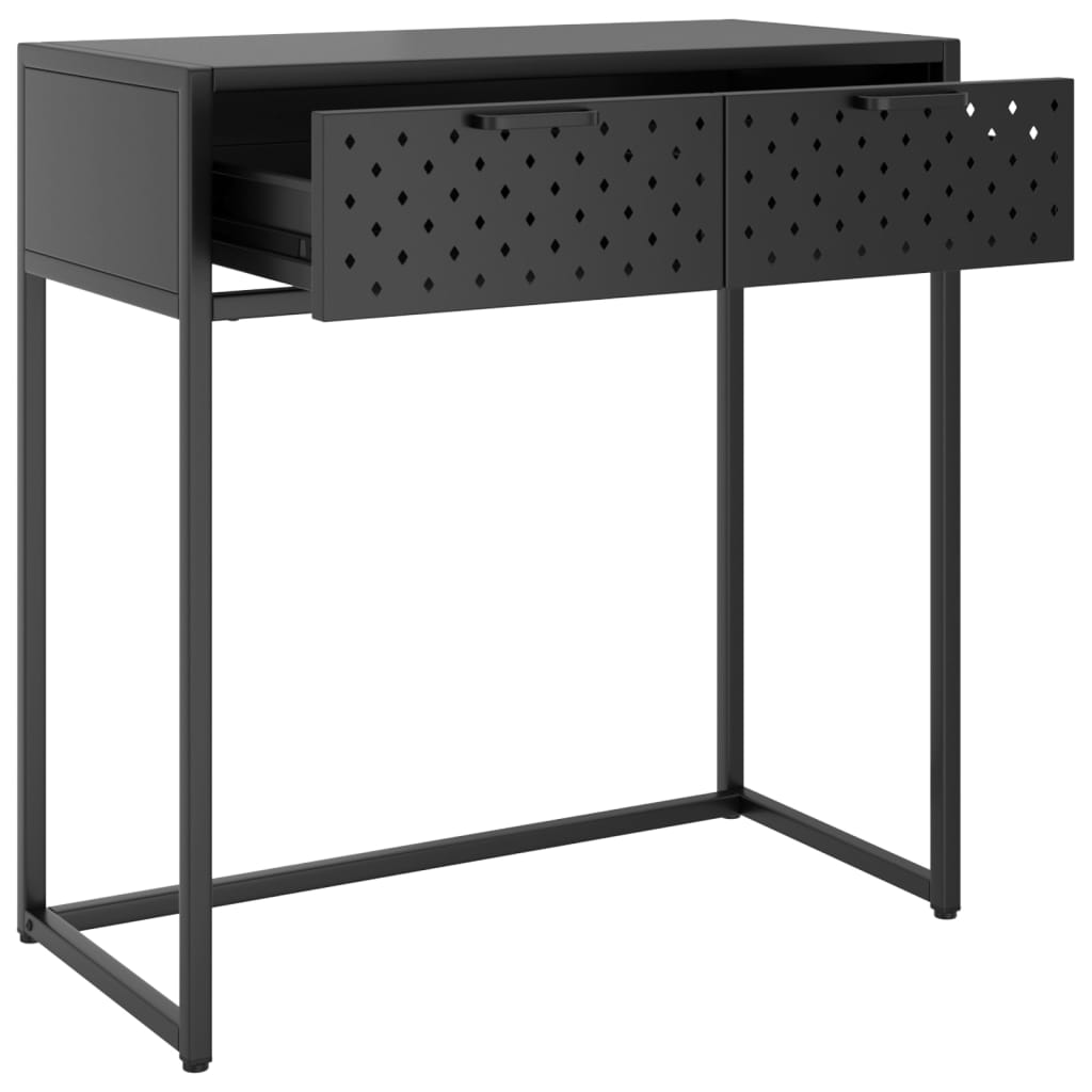 Tavolo Consolle Antracite 72x35x75 cm in Acciaio 335891