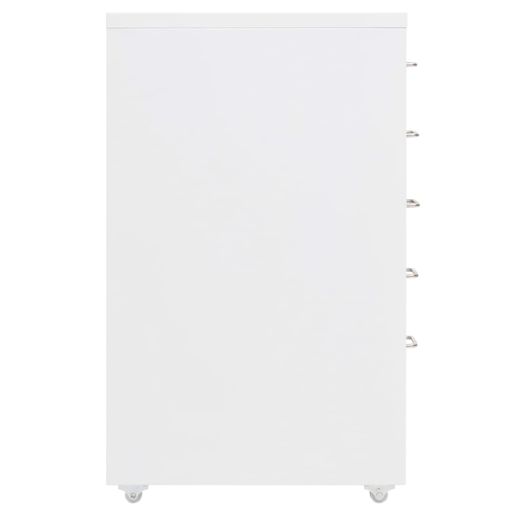 Schedario Mobile Bianco 28x41x69 cm in Metallocod mxl 106117