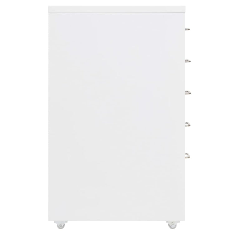 Schedario Mobile Bianco 28x41x69 cm in Metallocod mxl 106117