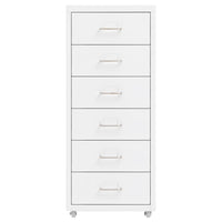 Schedario Mobile Bianco 28x41x69 cm in Metallo 335916