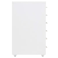 Schedario Mobile Bianco 28x41x69 cm in Metallo 335916