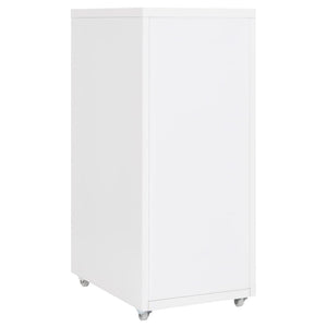 Schedario Mobile Bianco 28x41x69 cm in Metallo 335916