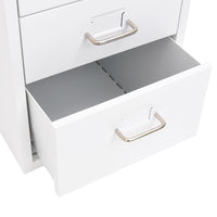 Schedario Mobile Bianco 28x41x69 cm in Metallo 335916