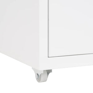 Schedario Mobile Bianco 28x41x69 cm in Metallo 335916