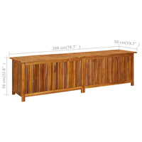 Contenitore da Giardino 200x50x58cm in Legno Massello di Acacia 316500