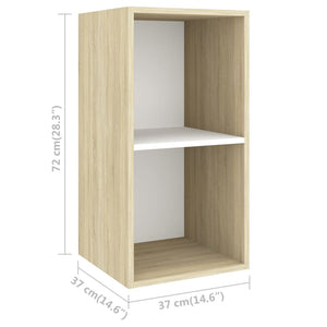 Set Porta TV 4 pz Bianco e Rovere Sonoma in Truciolato 3079822