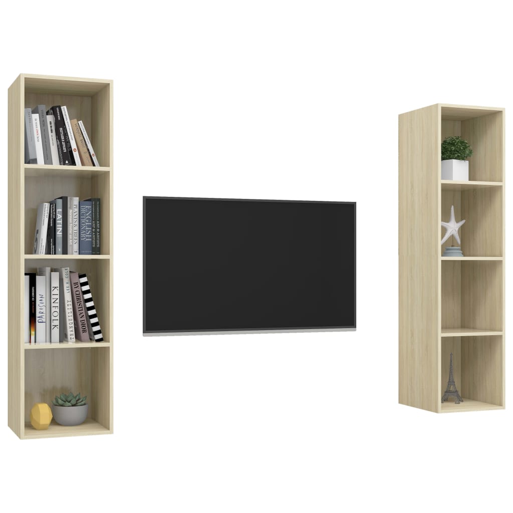 Mobile TV a Parete 2 pz Rovere Sonoma in Truciolato cod mxl 13647