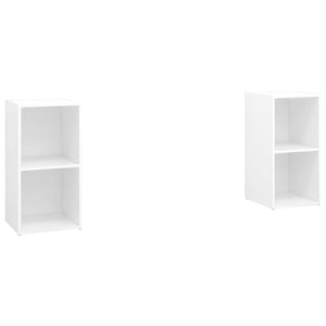 Mobili Porta TV 2 pz Bianco 72x35x36,5 cm in Legno Multistrato 3079898