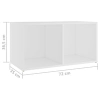 Mobili Porta TV 2 pz Bianco 72x35x36,5 cm in Legno Multistrato 3079898