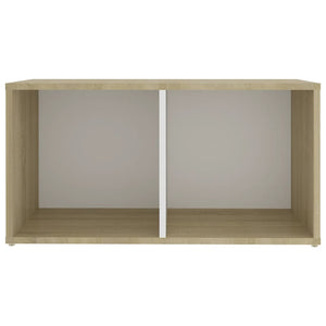 Mobili TV 2 pz Bianco e Rovere Sonoma 72x35x36,5 cm Truciolato  cod mxl 27308