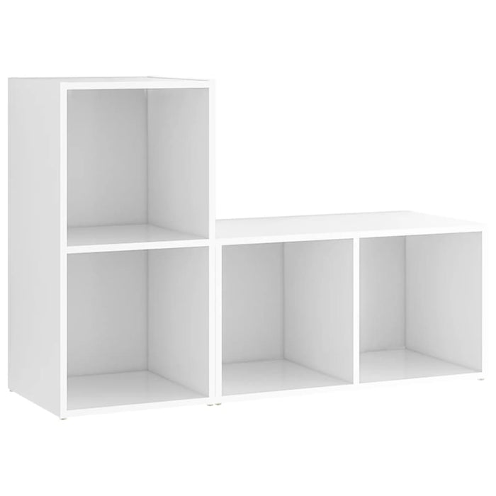 Mobili Porta TV 2 pz Bianco 72x35x36,5 cm in Legno Multistrato 3079943