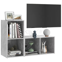 Mobili TV 2 pz Grigio Cemento 72x35x36,5 cm in Truciolato  cod mxl 26626