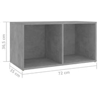 Mobili TV 2 pz Grigio Cemento 72x35x36,5 cm in Truciolato  cod mxl 26626