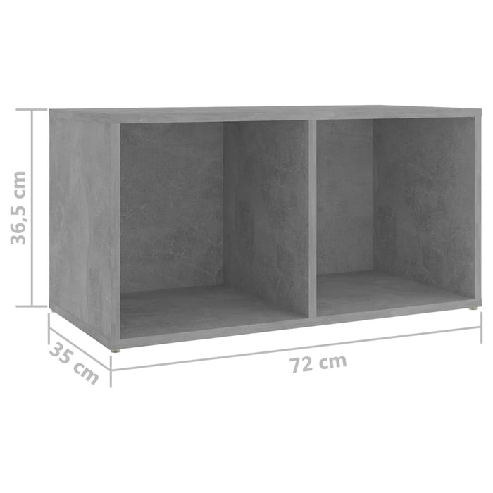 Mobili TV 2 pz Grigio Cemento 72x35x36,5 cm in Truciolato  cod mxl 26626