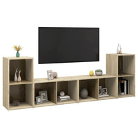 Mobili TV 4 pz Rovere Sonoma 72x35x36,5 cm in Truciolato 3079973