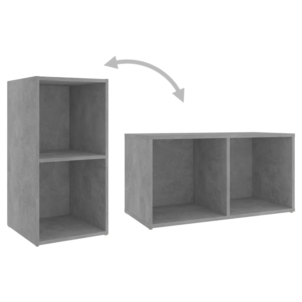 Mobili TV 4 pz Grigio Cemento 72x35x36,5cm in Legno Multistrato 3079974