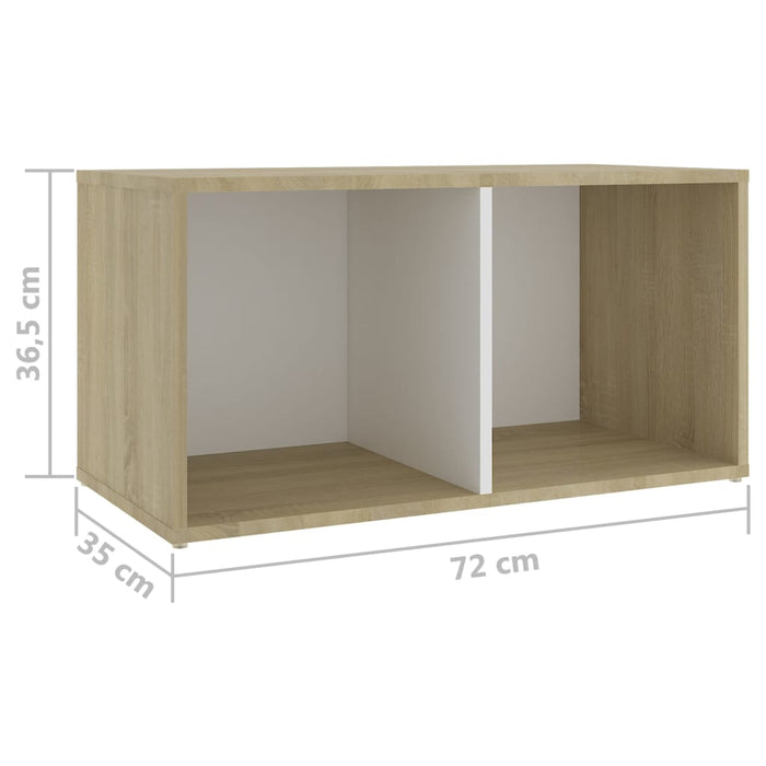 Mobili TV 4 pz Bianco e Rovere Sonoma 72x35x36,5 cm Truciolato 3079975