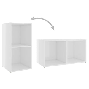 Mobili Porta TV 4 pz Bianco Lucido 72x35x36,5 cm in Truciolato 3079976