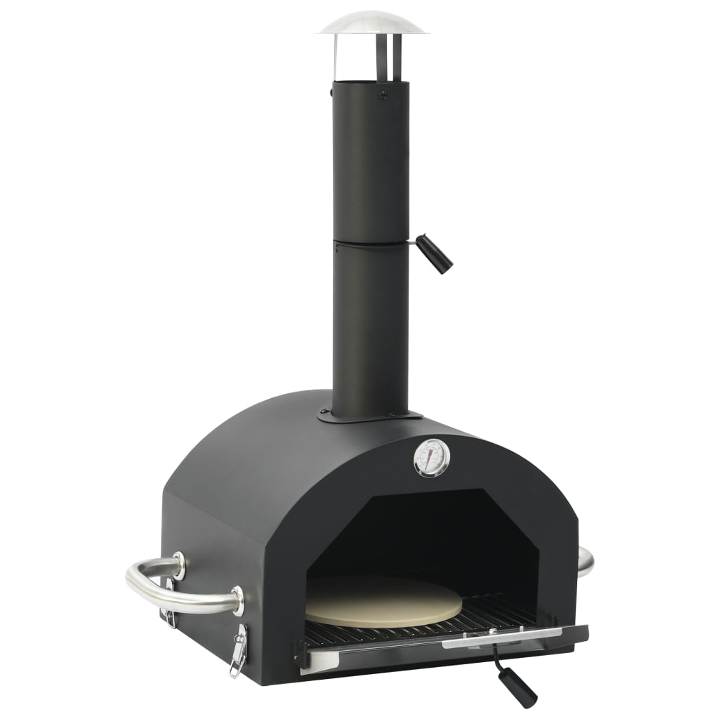 Forno per Pizza e Barbecue 3-in-1 Nero cod mxl 14972