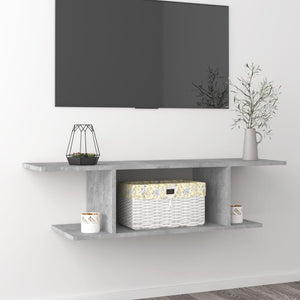 Armadietto a Parete per TV Grigio Cemento 103x30x26,5 cm cod mxl 57571