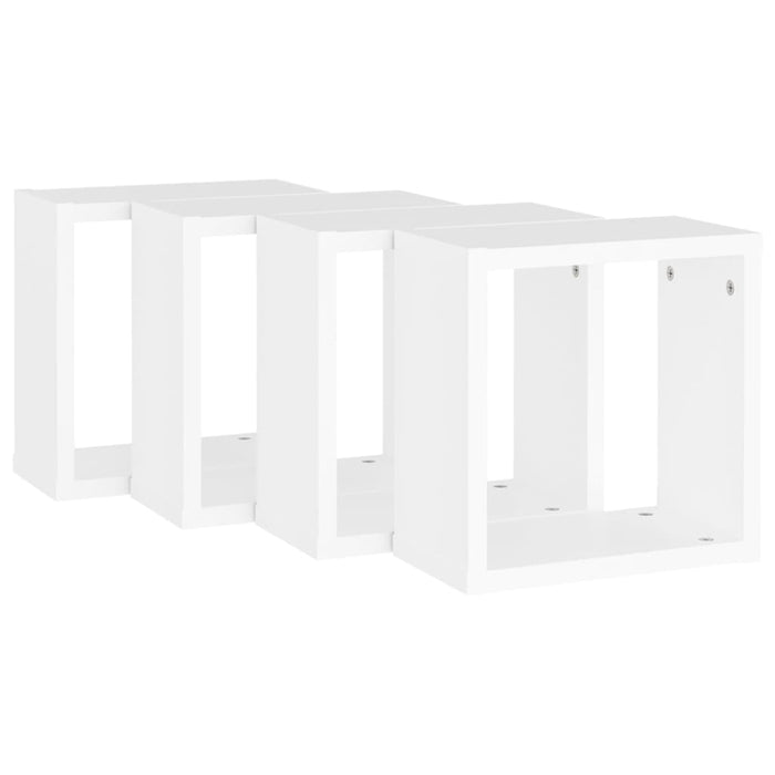 Mensole Parete a Cubo 4 pz Bianco 30x15x30cm 806999