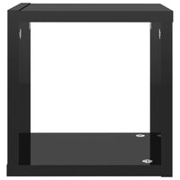 Mensole Parete a Cubo 4 pz Nero Lucido 22x15x22 cm cod mxl 32851