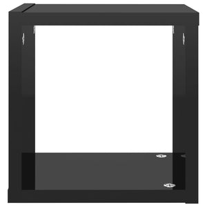 Mensole Parete a Cubo 4 pz Nero Lucido 22x15x22 cm cod mxl 32851