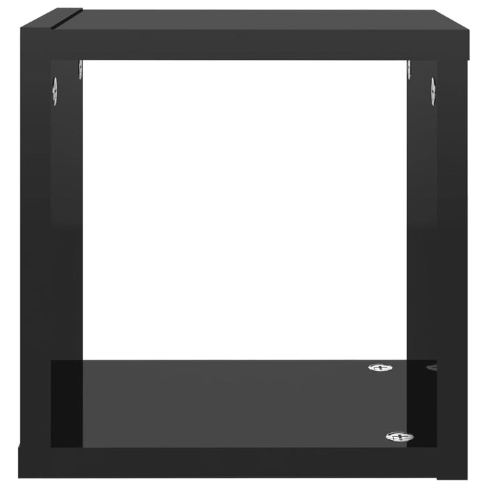 Mensole Parete a Cubo 4 pz Nero Lucido 22x15x22 cm cod mxl 32851