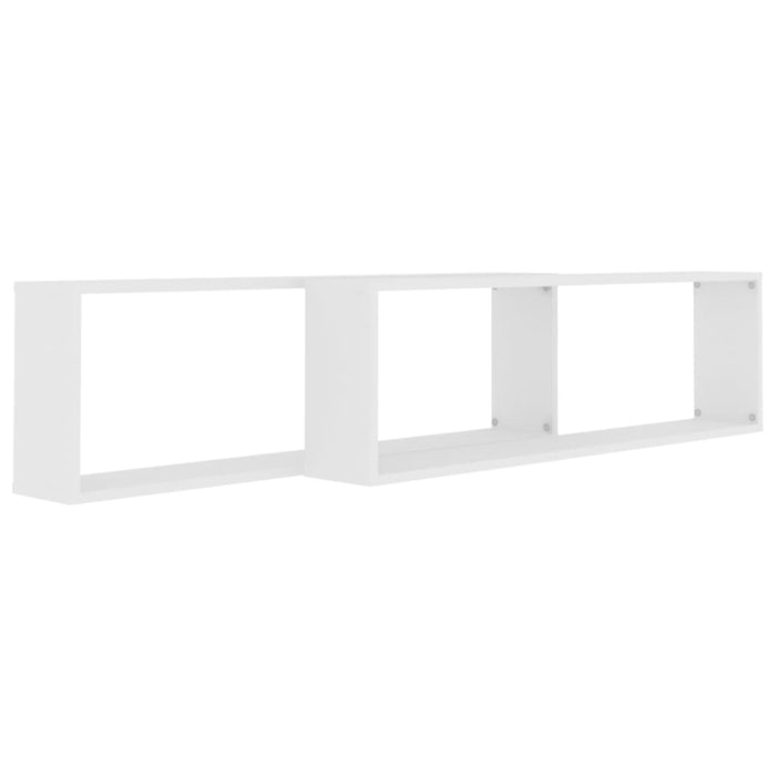 Mensole Parete a Cubo 2 pz Bianco 100x15x30 cm in Multistrato cod mxl 53364