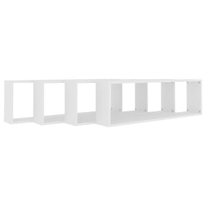 Mensole Parete a Cubo 4 pz Bianco 100x15x30 cm in Multistrato cod mxl 53670