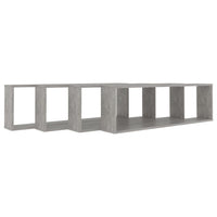 Mensole a Cubo 4 pz Grigio Cemento 100x15x30 cm in Truciolato 807092